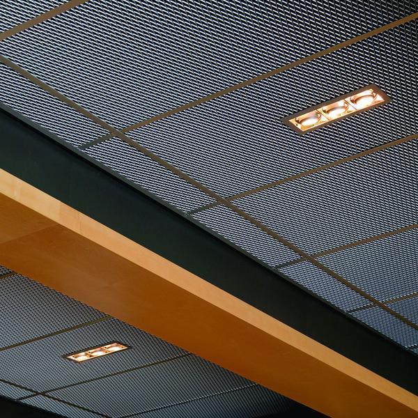 The Rose Garden Arena using Sonex® Squareline Ceiling Tiles by Pinta Acoustic, Inc. to reduce noise levels and control sound.